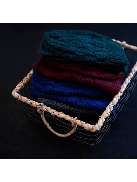 Zimní komplet čepice a nákrčníku petrolejový