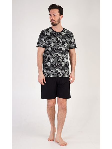 Pánské pyžamo šortky Albert - černá