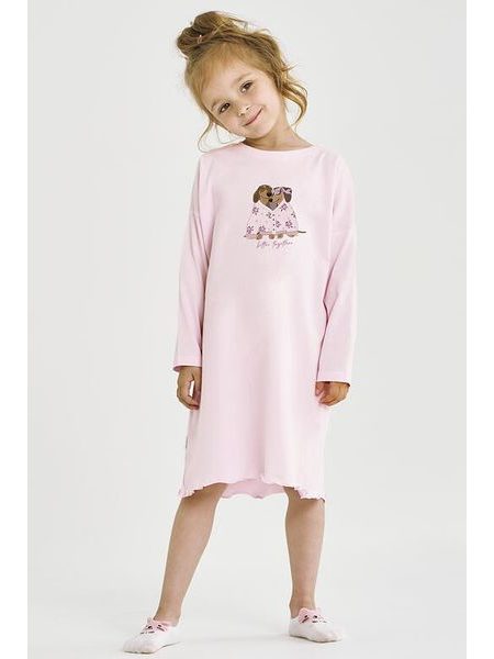 Dívčí košilka Jasmina pejsek světle růžová