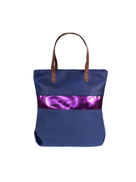 Prostorná kabelka fialová