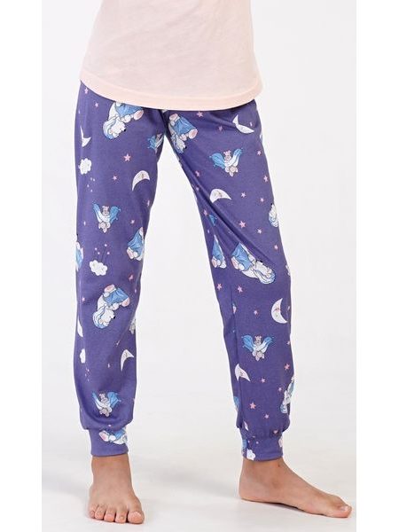 Dětské pyžamo dlouhé Méďa s polštářem - světle lososová