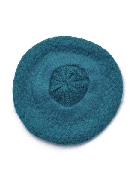 Angorská čepice s bambulí červená