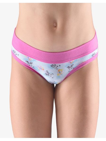 GINA dětské kalhotky klasické dívčí, úzký bok, šité, s potiskem 20024P - pink pomnenková