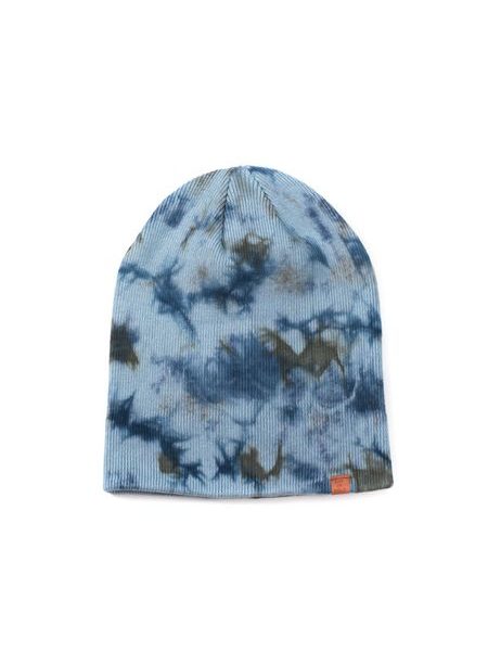 Dámská jednoduchá čepice modrá s mramorováním