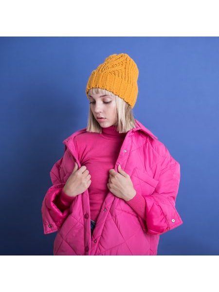 Čepice tmavě fialová