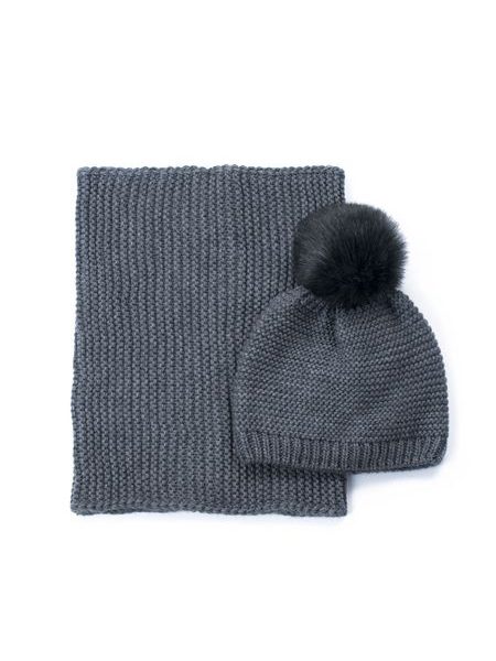 Sada čepice s nákrčníkem fialková