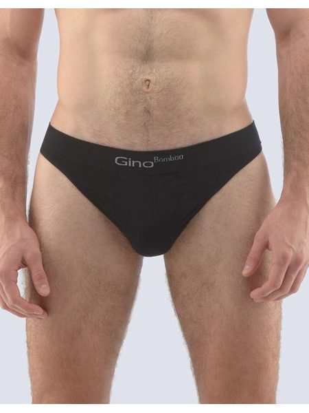 Pánské tanga pánská, úzký bok, bezešvé, jednobarevné Bamboo PureLine 52002P - černá