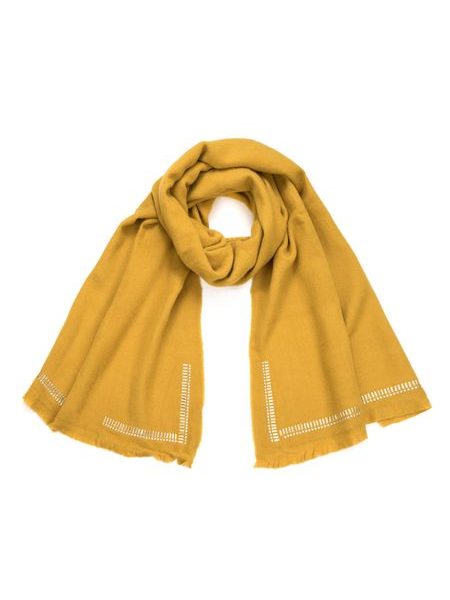 Lemovaná šála žlutá