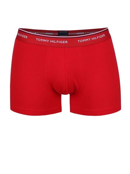 Pánské boxerky TOMMY HILFIGER Premium Essentials 3pack navy/červená/bílá