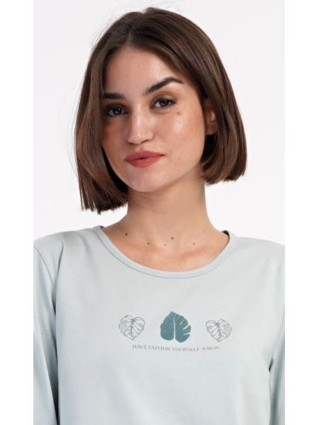 Dámské pyžamo dlouhé Sofie - světle zelená