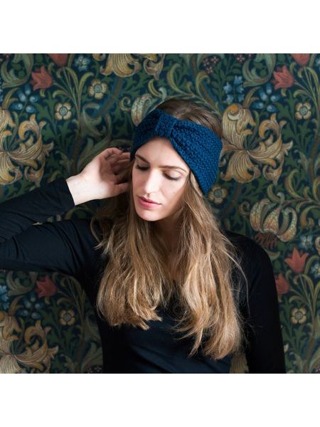 Pletená čelenka šedá