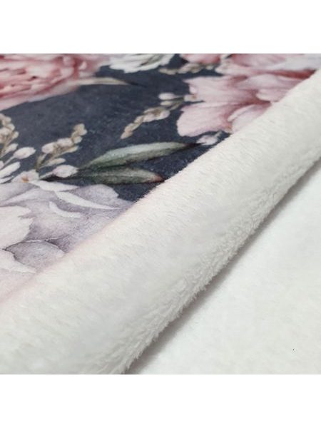 Dámský dlouhý župan s šálovým límcem Aisha Tmavé pivoňky