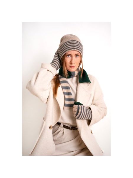 Čepice, úzká šála a rukavice - vícebarevná