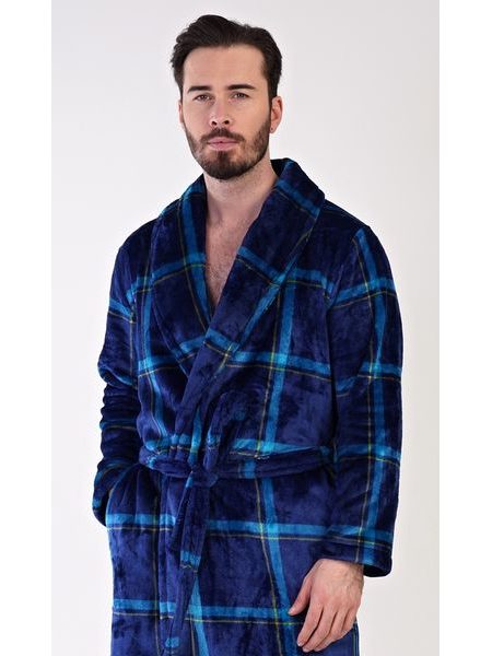 Pánský župan se šálovým límcem Richard - tmavě modrá