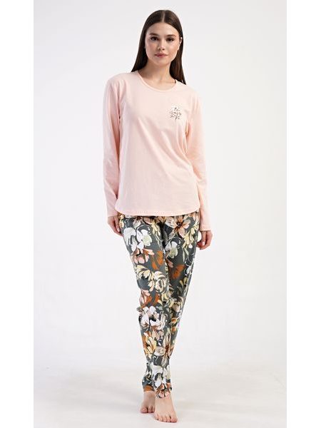 Dámské pyžamo dlouhé Mariana - khaki