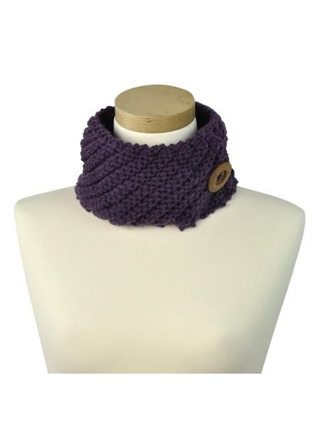 Čelenka s knoflíkem fialová