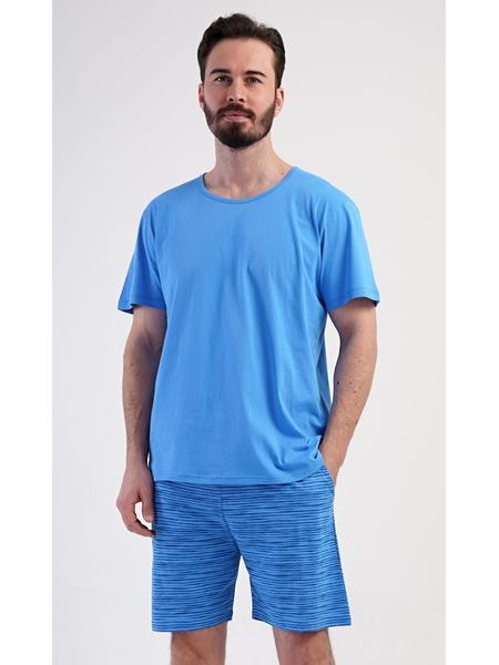 Pánské pyžamo šortky Sebastian - modrá