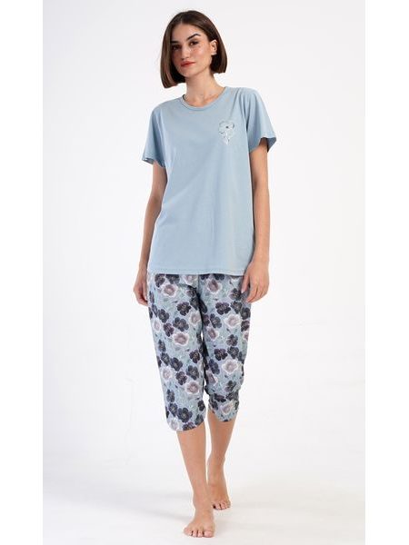 Dámské pyžamo kapri Agnes - šedá