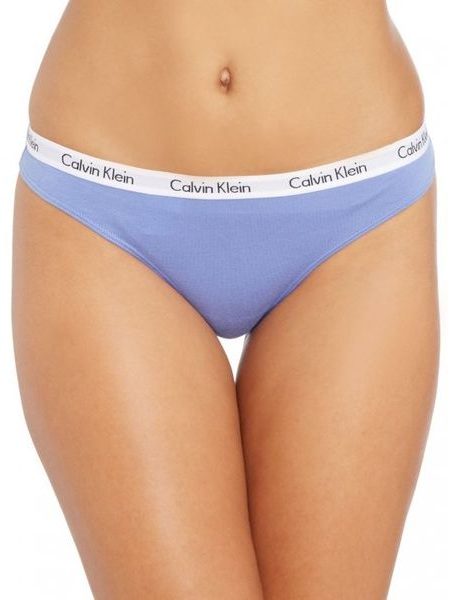 Dámské kalhotky tanga CALVIN KLEIN Carousel D1617E fialkové