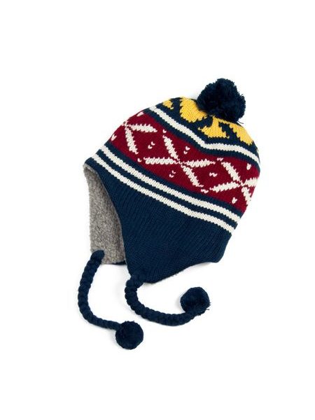 Zimní čepice - ušanka modrá