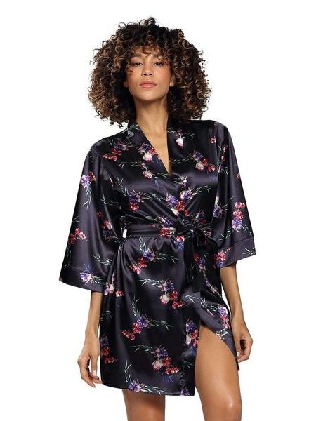 Dámský saténový župan 90 flowers 9