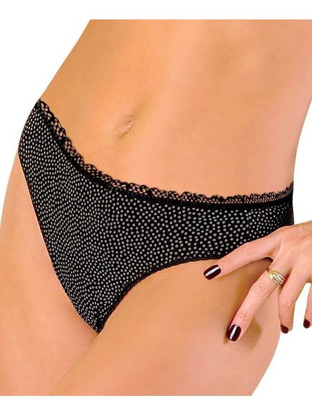 Dámské bavlněné kalhotky BENEFIT Dots černé