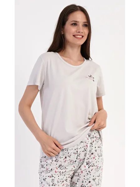 Dámské pyžamo kapri Klaudie - starorůžová