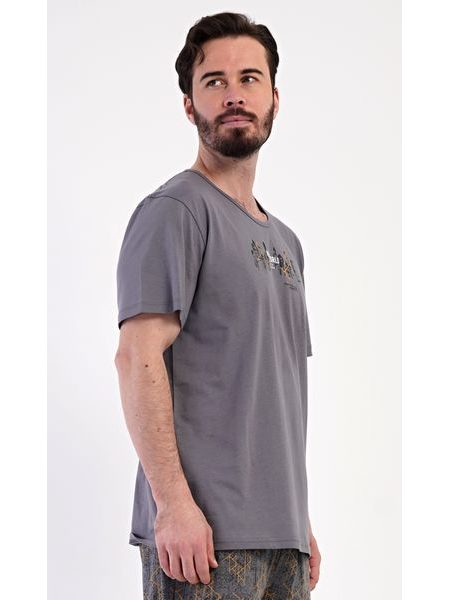 Pánské pyžamo šortky City - tmavě šedá