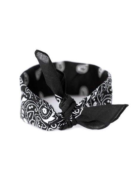 Černý šátek do vlasů pin-up bandana