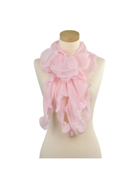 Vlnitý šátek růžový