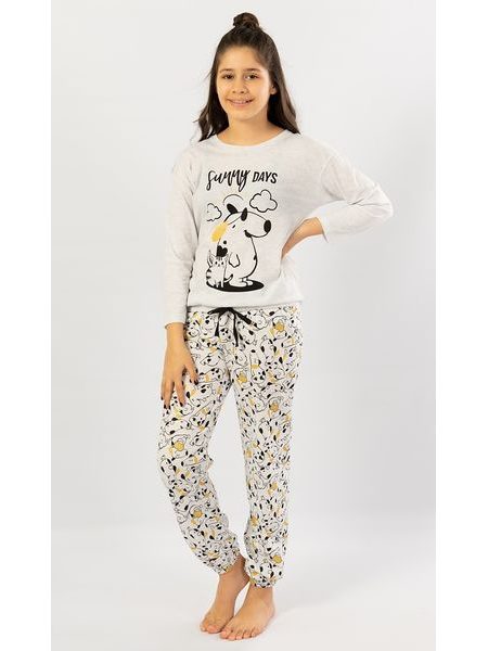 Dětské pyžamo dlouhé Sunny days - světle šedá