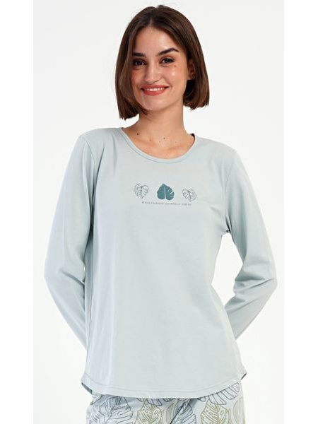 Dámské pyžamo dlouhé Sofie - světle zelená