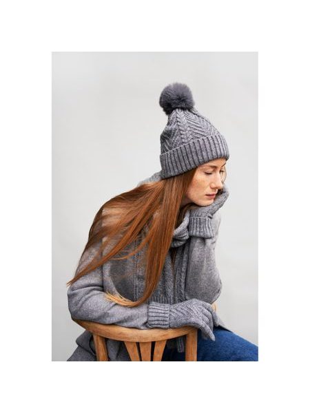 Čepice, šála a rukavice - šedá