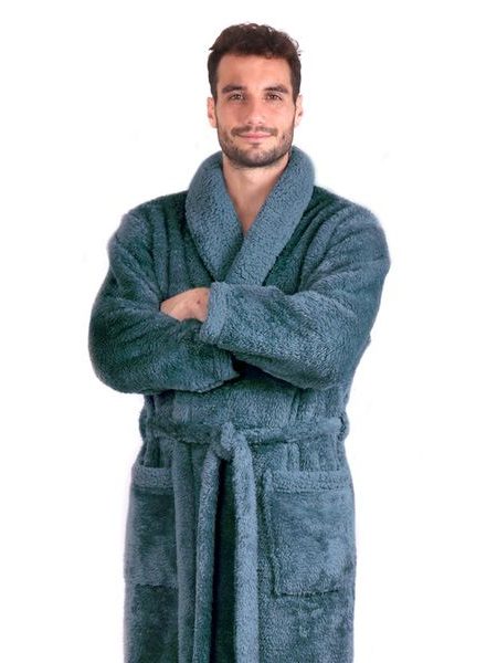 Unisex dlouhý hřejivý župan ALTA petrolejová