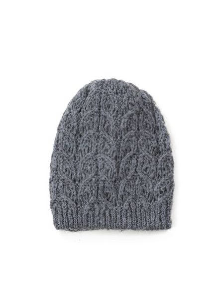 Mohérová šedá čepice beanie