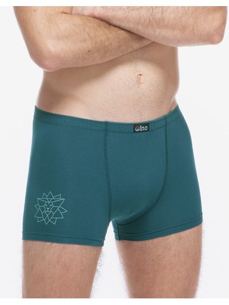 Pánské boxerky kratší nohavička, šité, s potiskem 73135 - petrolejová atlantic