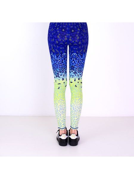 Legíny neonové leo modrozelené