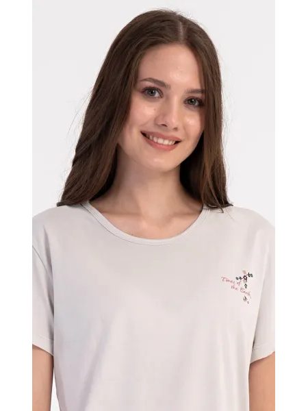 Dámské pyžamo šortky Klaudie - starorůžová