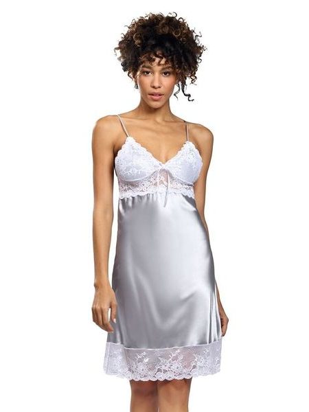 Saténová košilka Harper stříbrná