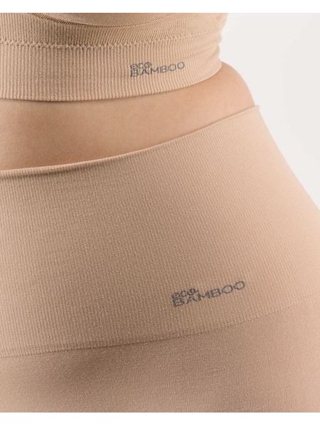 Boxerky s dlouhou nohavičkou a zpevněným pasem EcoBamboo - Černá