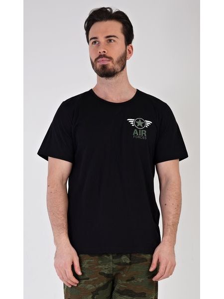 Pánské pyžamo dlouhé Air forces - černá