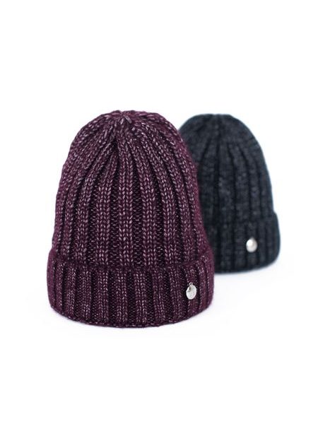 Béžová pletená žebrovaná čepice