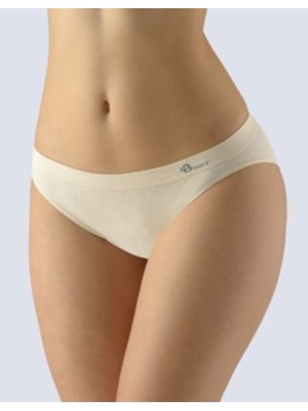 Dámské kalhotky klasické s úzkým bokem, bezešvé, Bamboo Soft 00046P - tělová