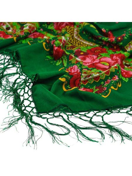 Vzorovaný lidový šátek černý