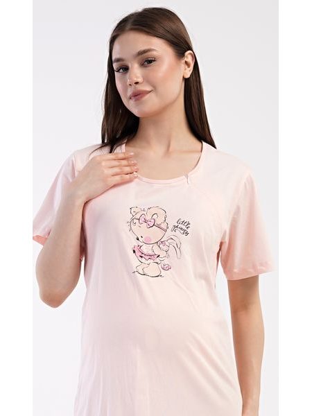 Dámská noční košile mateřská Miláček - světle lososová