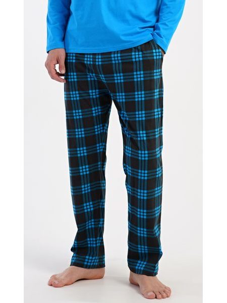 Pánské pyžamo dlouhé Tetris - modrá