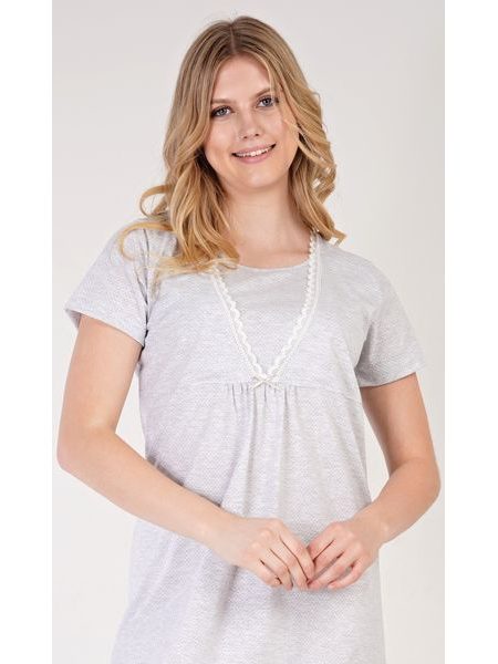 Dámská noční košile mateřská Jana - světle šedá