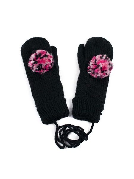 Rukavice s bambulí černé