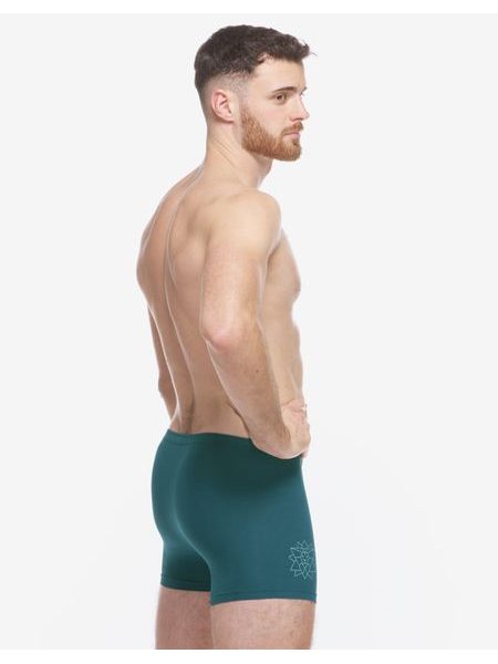 Pánské boxerky kratší nohavička, šité, s potiskem 73135 - petrolejová atlantic