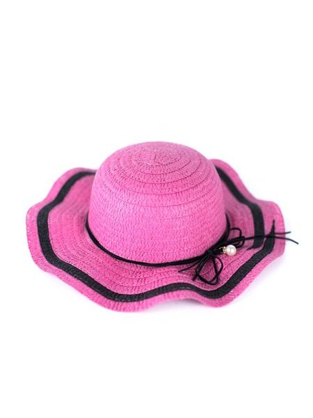 Letní klobouk s modrým pruhem